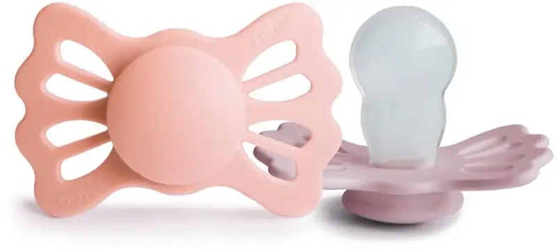 Lucky 6-18 mesi ciuccio Pretty in Peach/Primrose 2 pezzi