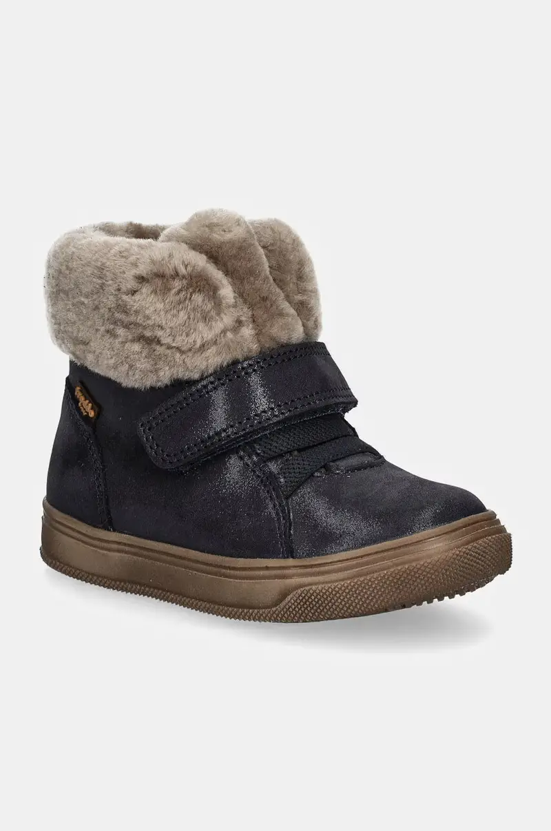 scarpe invernali in pelle bambino/a BASCO TEX Blu