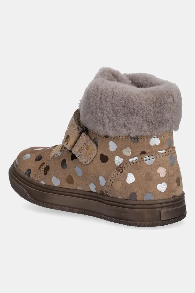 scarpe invernali in pelle scamosciata bambino/a BASCO TEX Beige miniatura 3