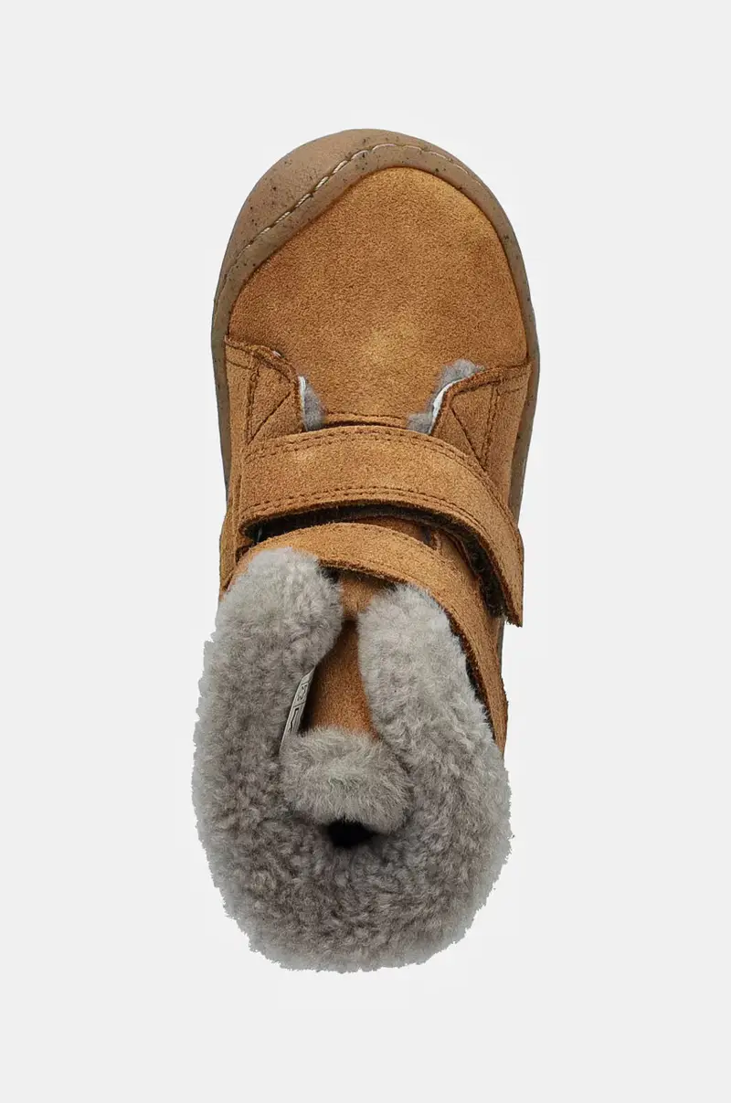 scarpe invernali in pelle scamosciata bambino/a MINNI SUEDE Giallo miniatura 4