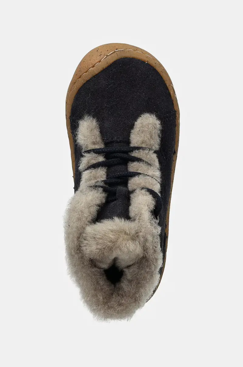 scarpe invernali in pelle scamosciata bambino/a MINNI SUEDE LACES colore blu navy G2110140 miniatura 4