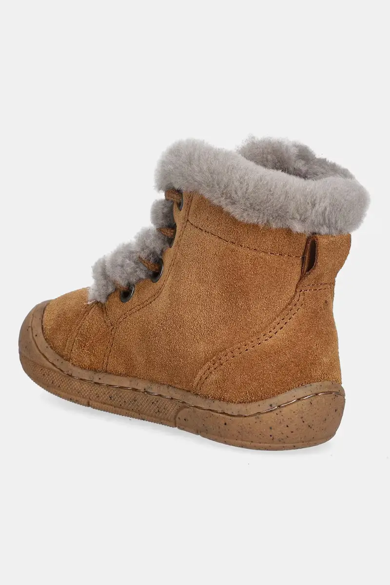 scarpe invernali in pelle scamosciata bambino/a MINNI SUEDE LACES Marrone miniatura 3