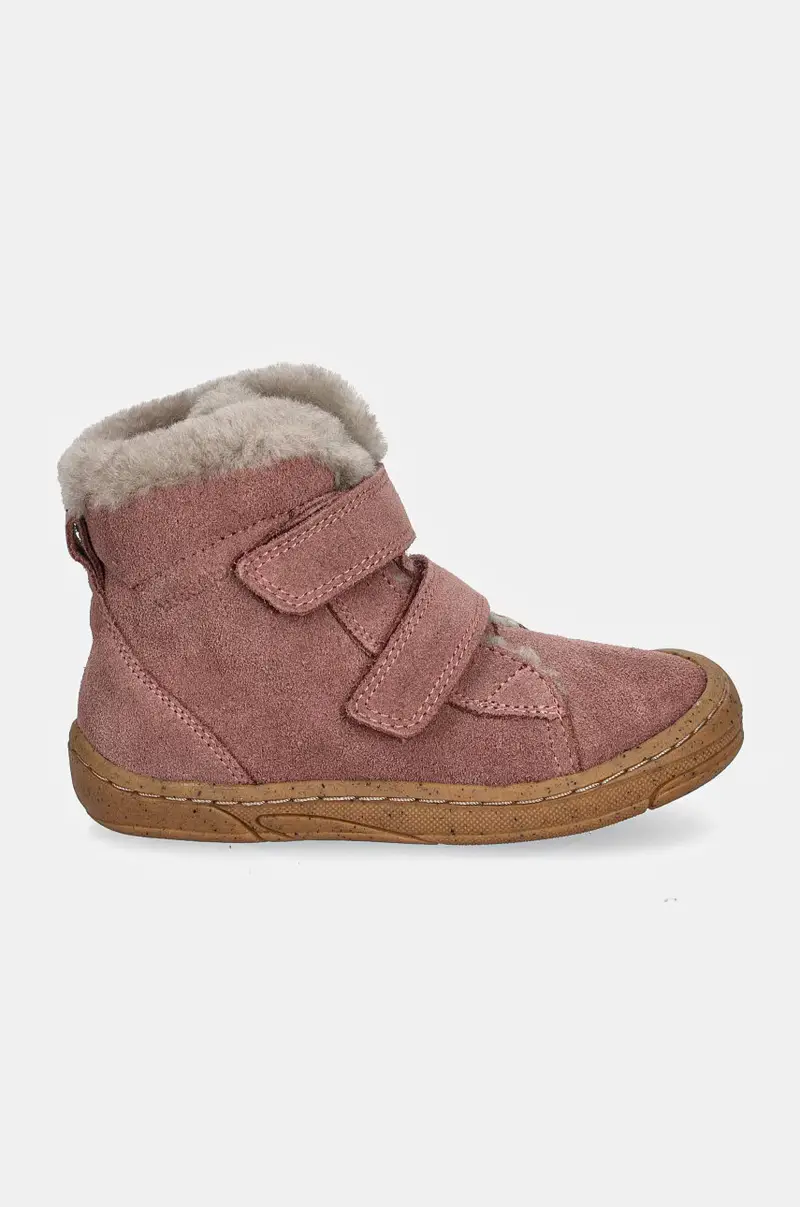 scarpe invernali in pelle scamosciata bambino/a MINNI SUEDE Rosa miniatura 2