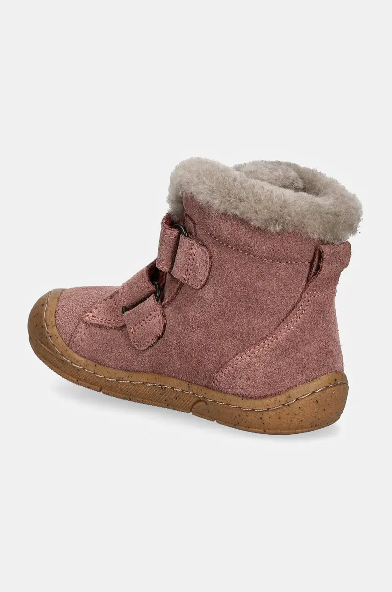 scarpe invernali in pelle scamosciata bambino/a MINNI SUEDE Rosa miniatura 3