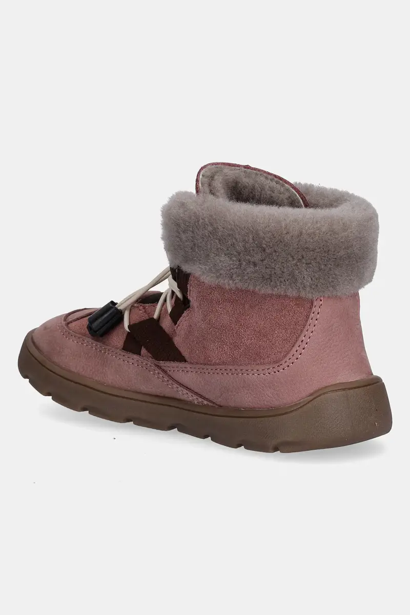 scarpe invernali in pelle scamosciata bambino/a ZERU TEX COSY BAREFOOT Rosa miniatura 3