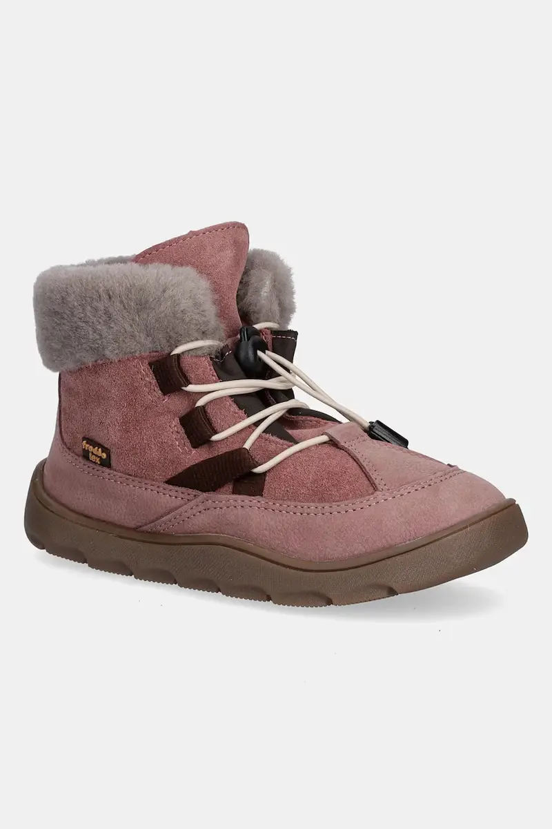 scarpe invernali in pelle scamosciata bambino/a ZERU TEX COSY BAREFOOT Rosa