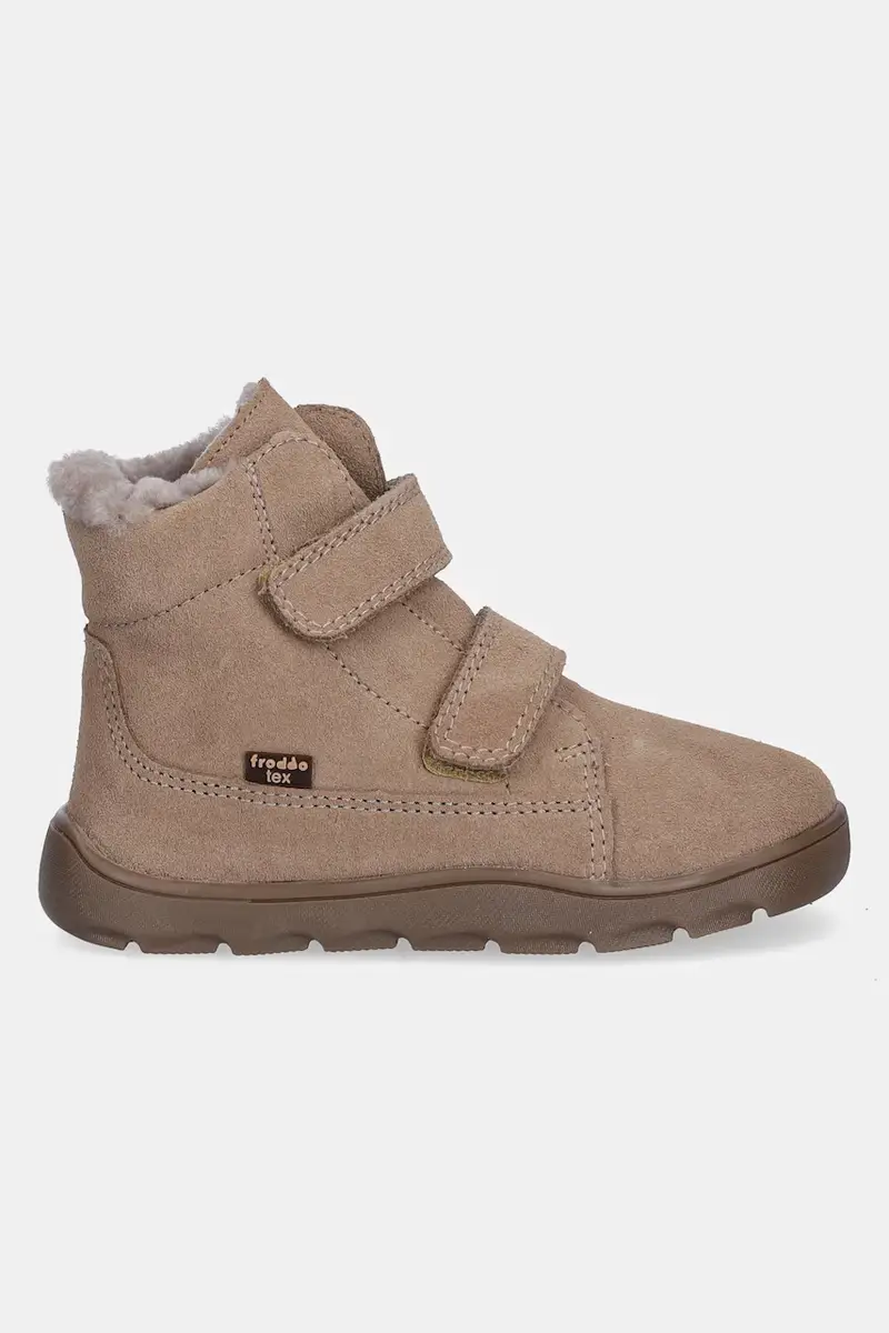 scarpe invernali in pelle scamosciata bambino/a ZERU TEX FURRY BAREFOOT Beige miniatura 2