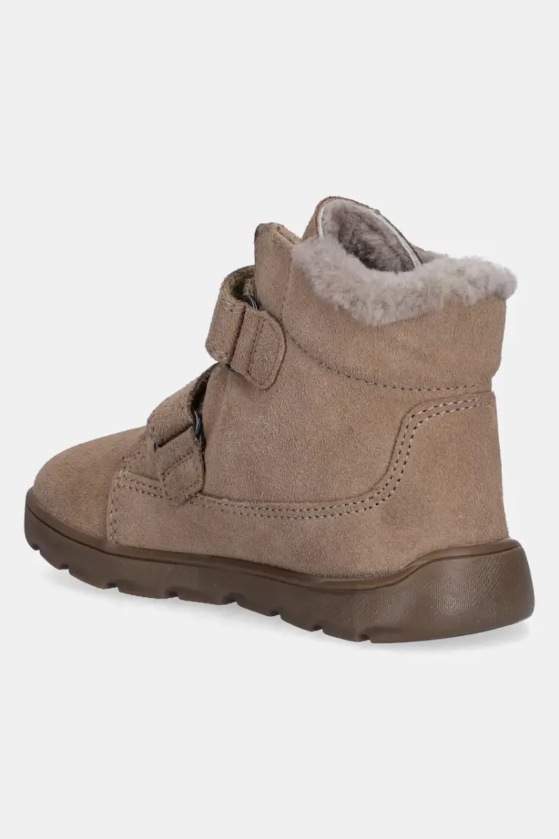 scarpe invernali in pelle scamosciata bambino/a ZERU TEX FURRY BAREFOOT Beige miniatura 3
