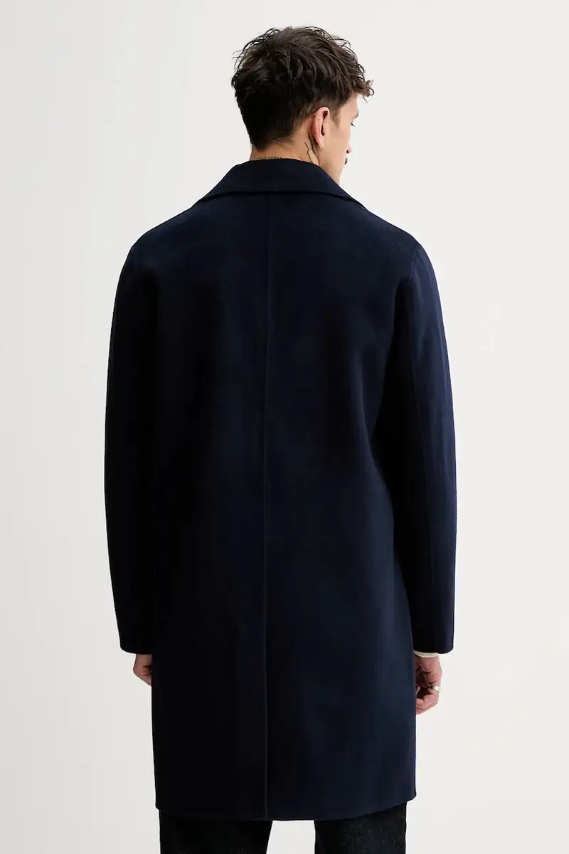 cappotto in lana Blu navy miniatura 3