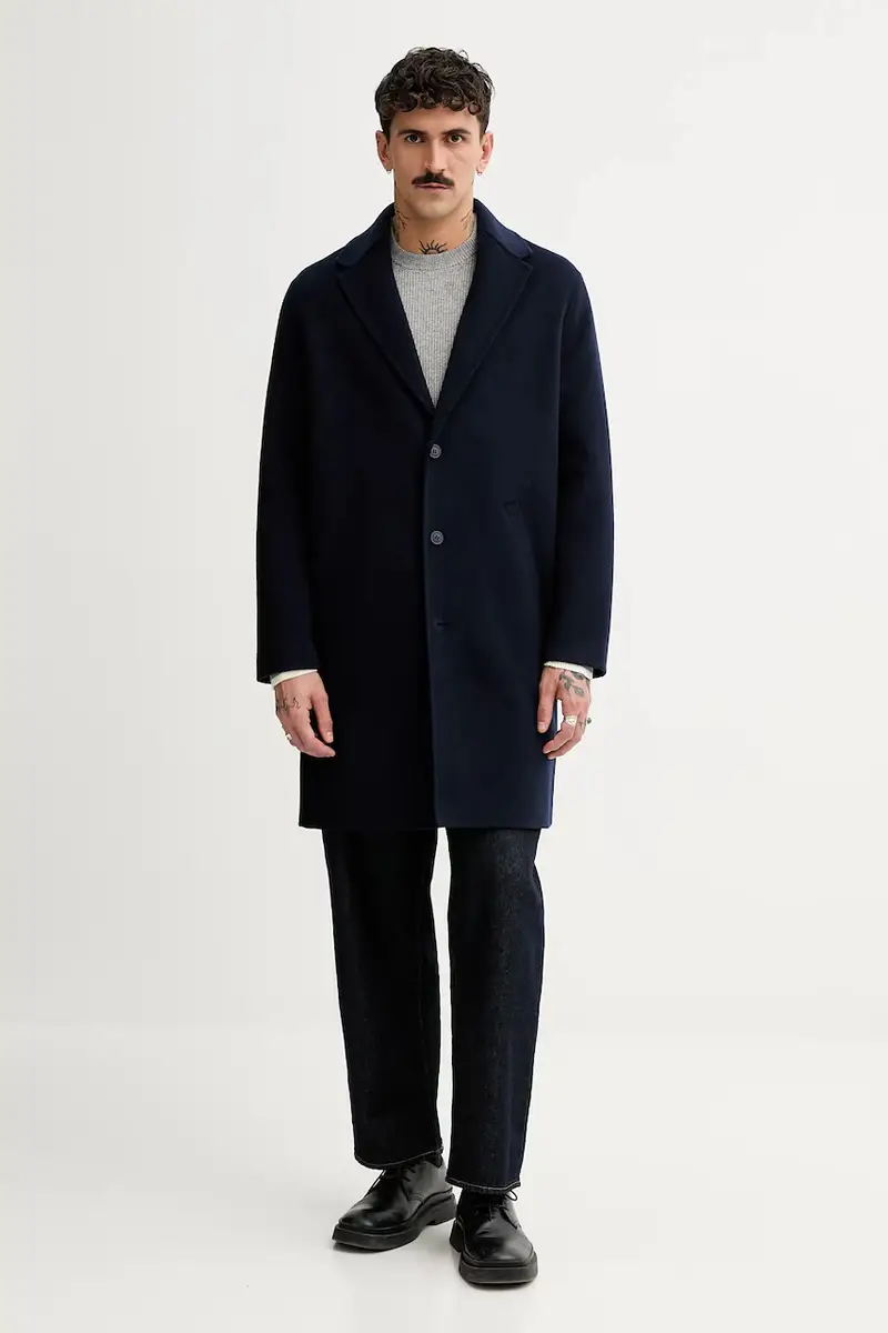 cappotto in lana Blu navy