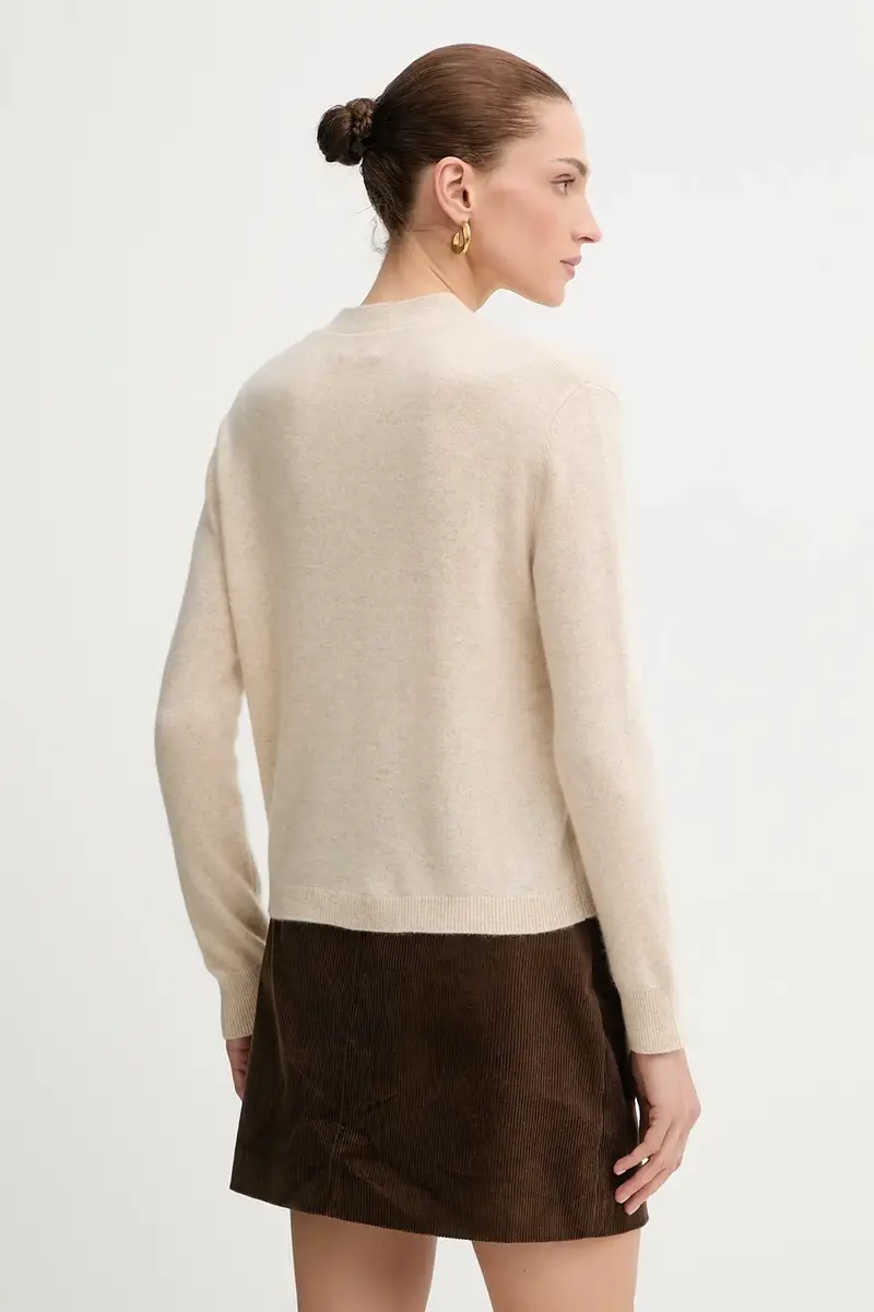 cardigan in cashemire colore grigio WPC01131 Beige miniatura 3