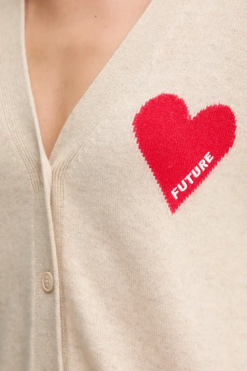 cardigan in cashemire colore grigio WPC01131 Beige miniatura 5