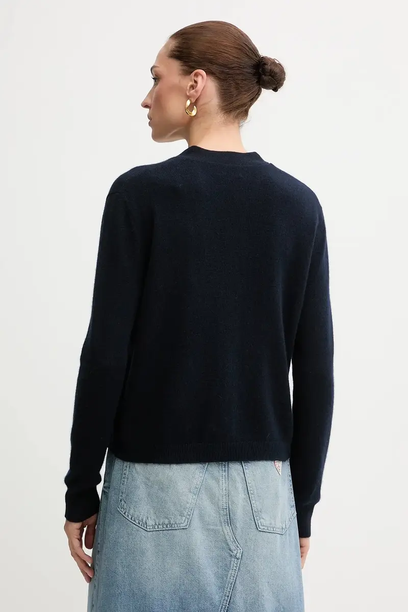 cardigan in cashemire colore grigio WPC01131 Blu navy miniatura 3