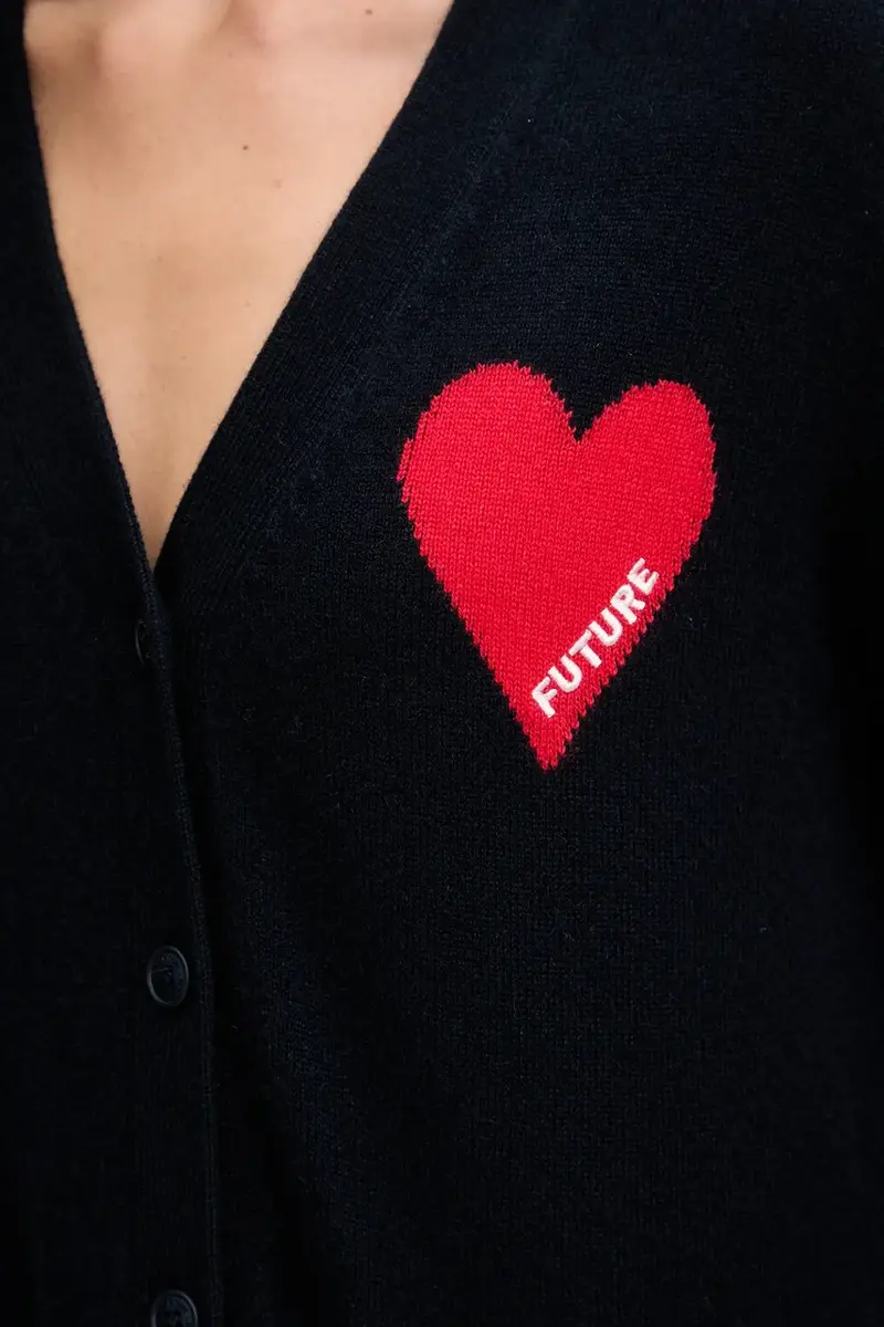 cardigan in cashemire colore grigio WPC01131 Blu navy miniatura 5