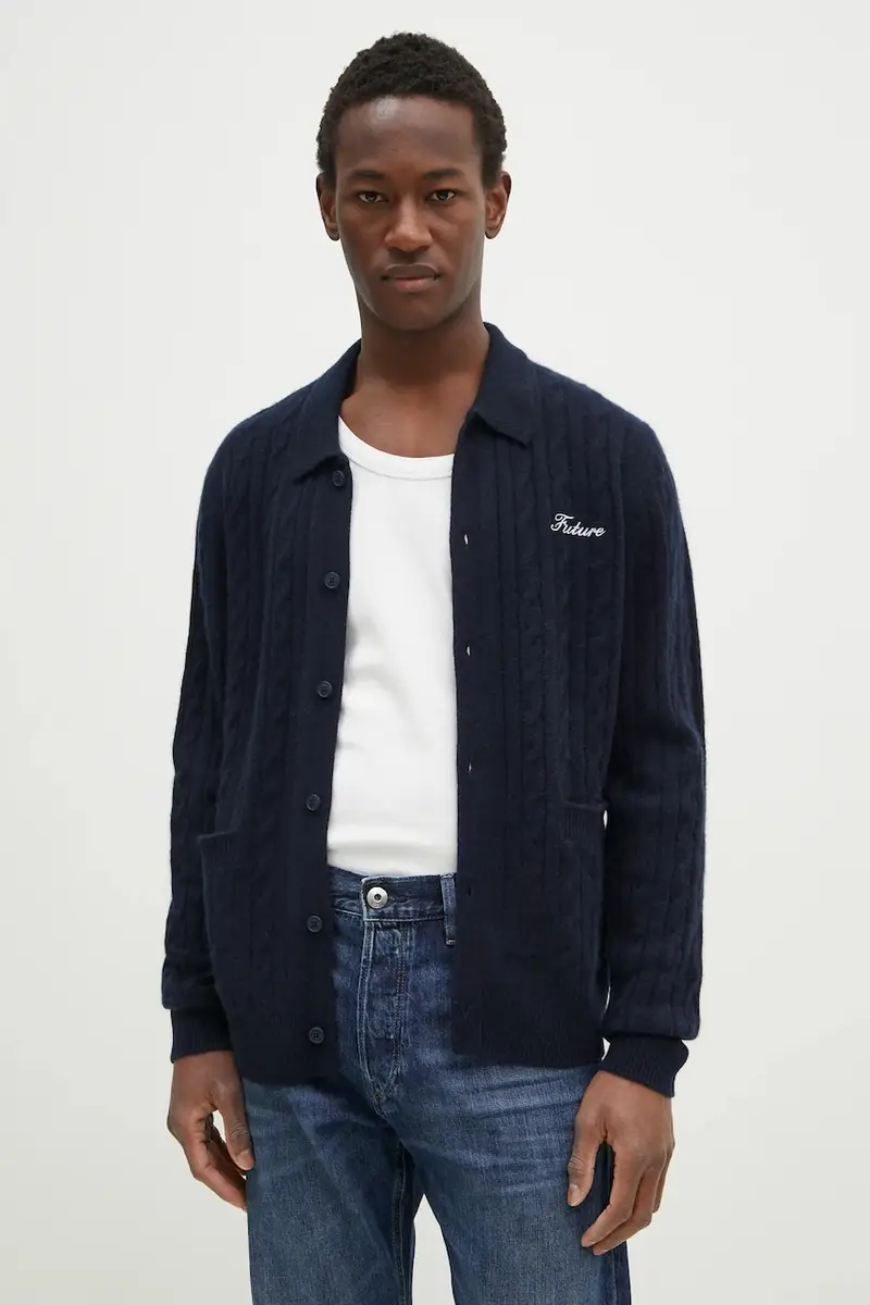 From Future Cardigan Uomo Blu 2220848
