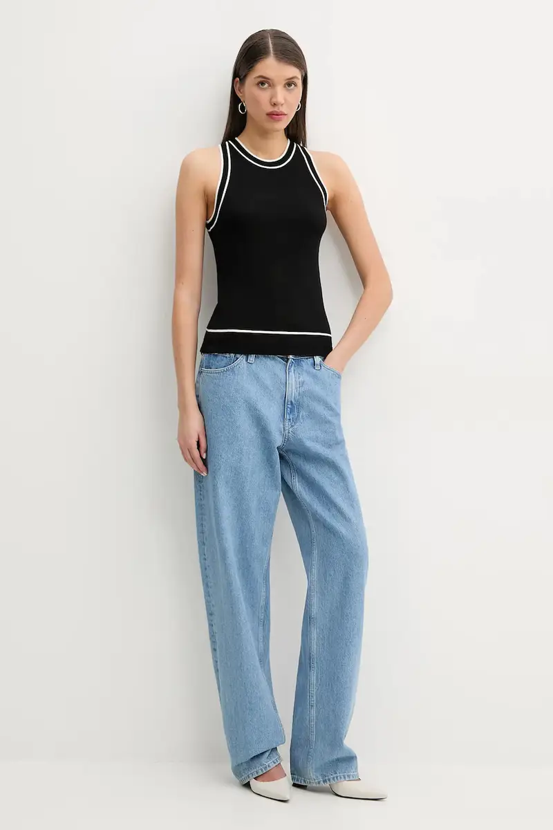 gilè in lana donna colore nero WTO01795 miniatura 2