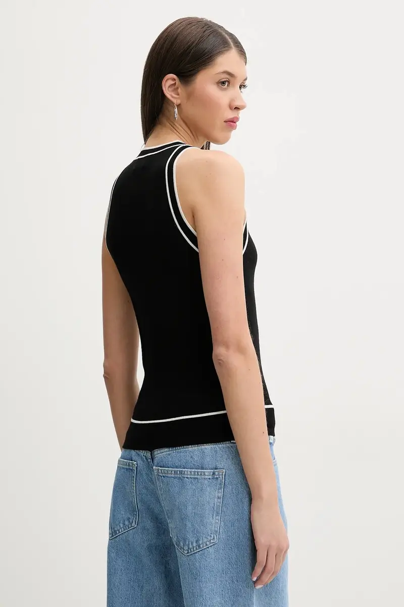 gilè in lana donna colore nero WTO01795 miniatura 3