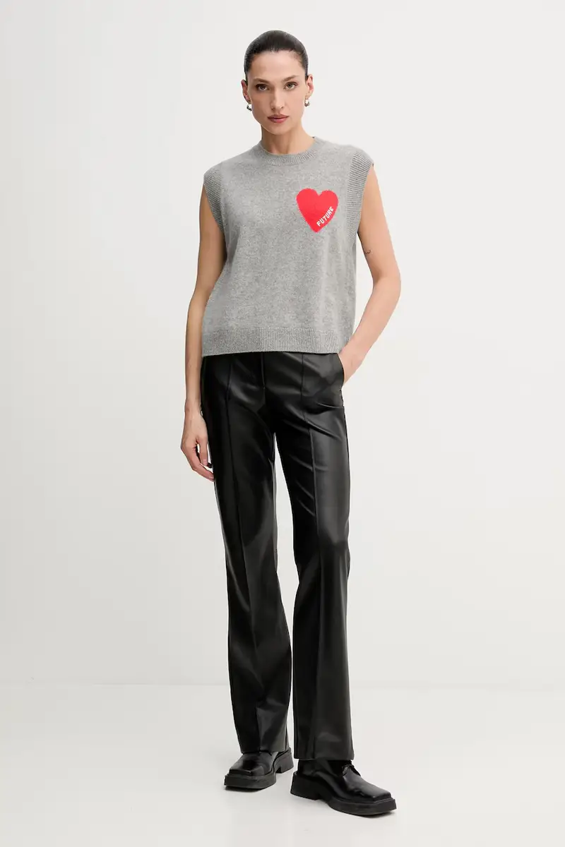 maglione donna colore blu navy WPS01303 Grigio miniatura 2