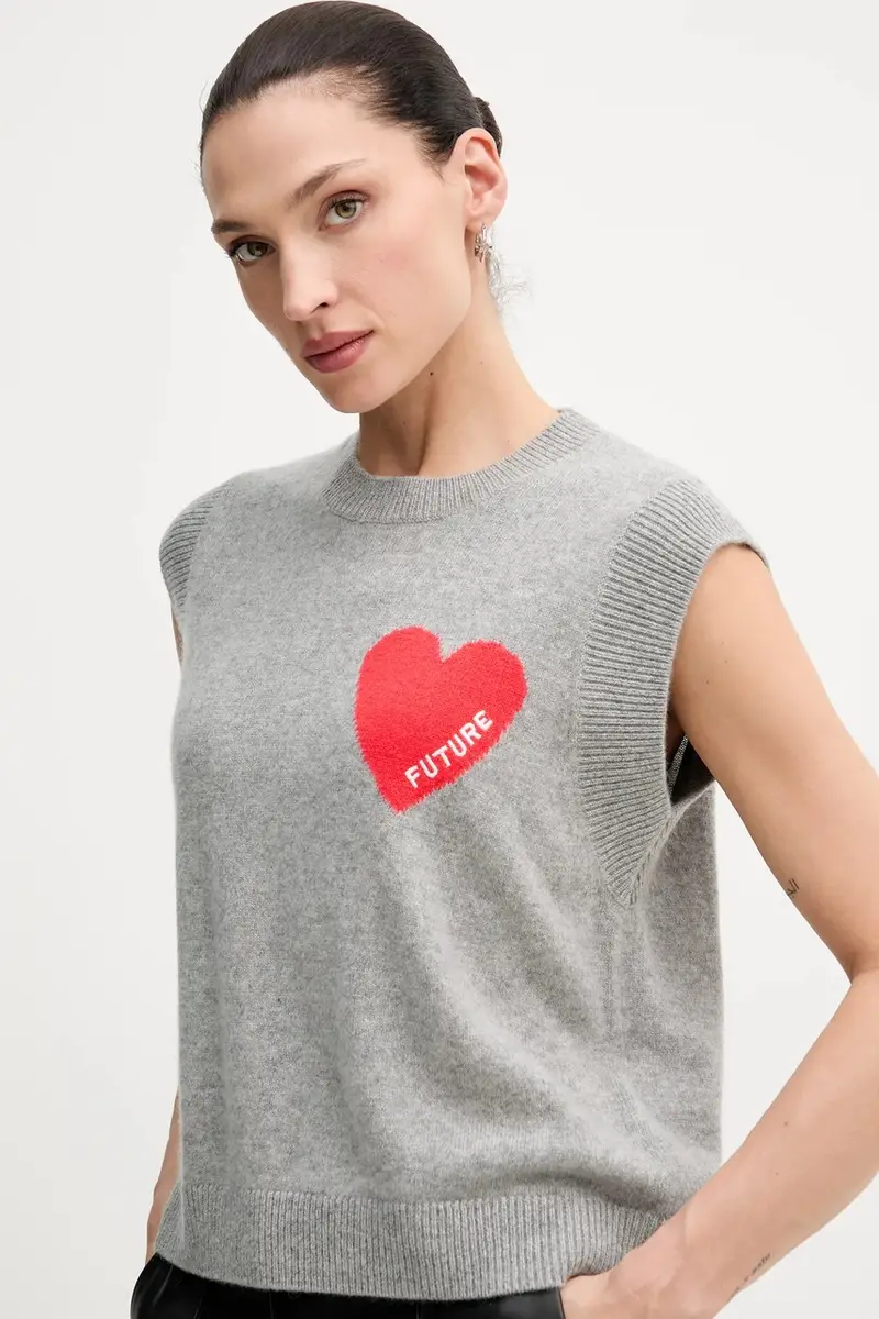 maglione donna colore blu navy WPS01303 Grigio miniatura 4