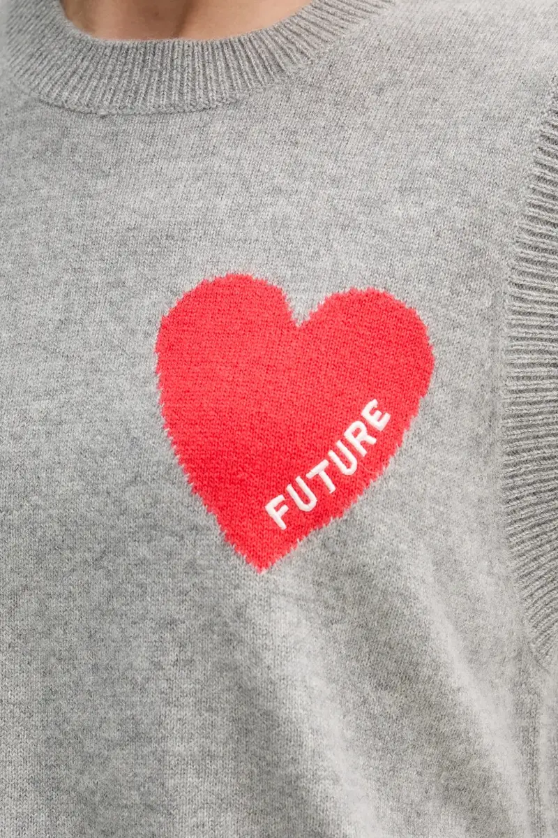 maglione donna colore blu navy WPS01303 Grigio miniatura 5