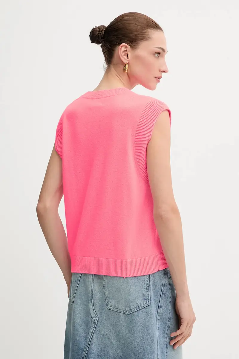 maglione donna colore blu navy WPS01303 Rosa miniatura 3