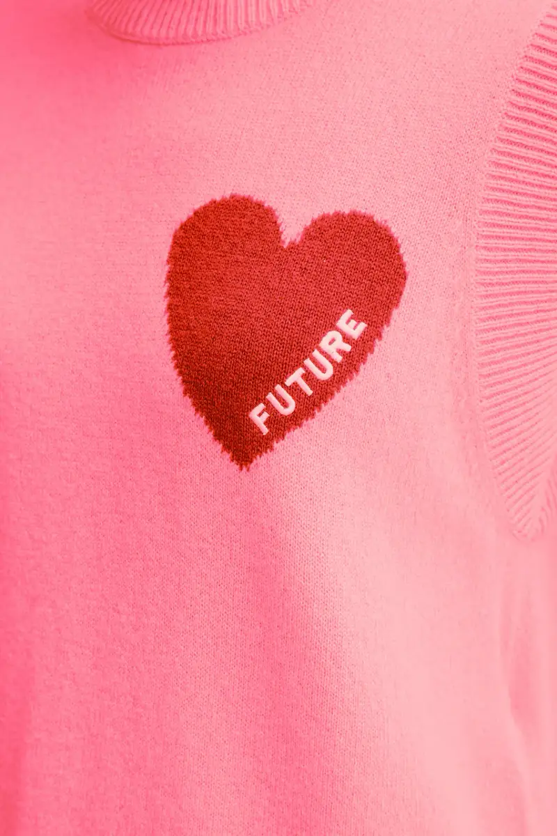 maglione donna colore blu navy WPS01303 Rosa miniatura 5