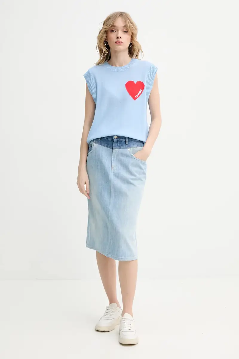 maglione donna colore blu WPS01303 miniatura 2