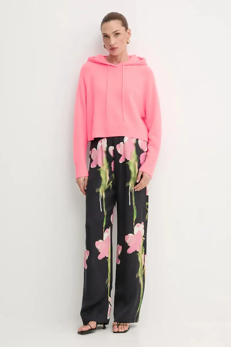 maglione in cachemirie colore beige WPH02130 Rosa miniatura 2