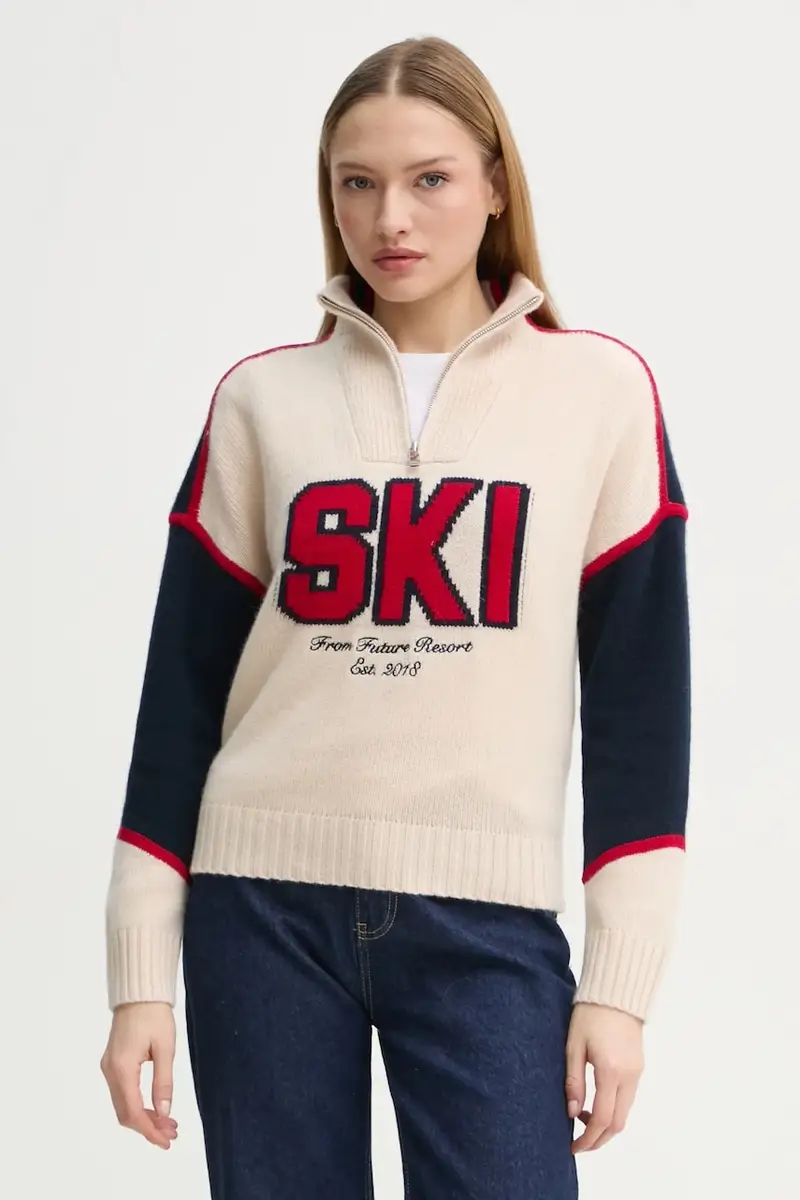 maglione in cachemirie colore beige WPM02198