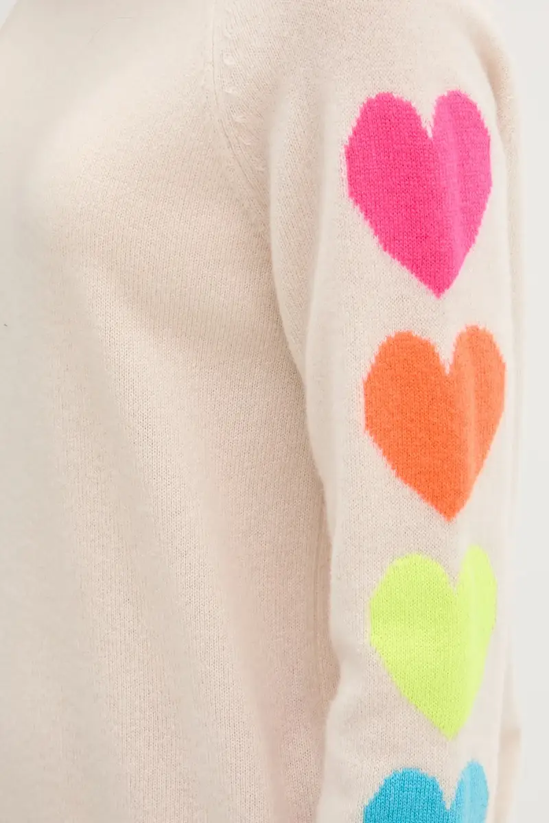 maglione in cachemirie colore blu navy WPM01306 Beige miniatura 5