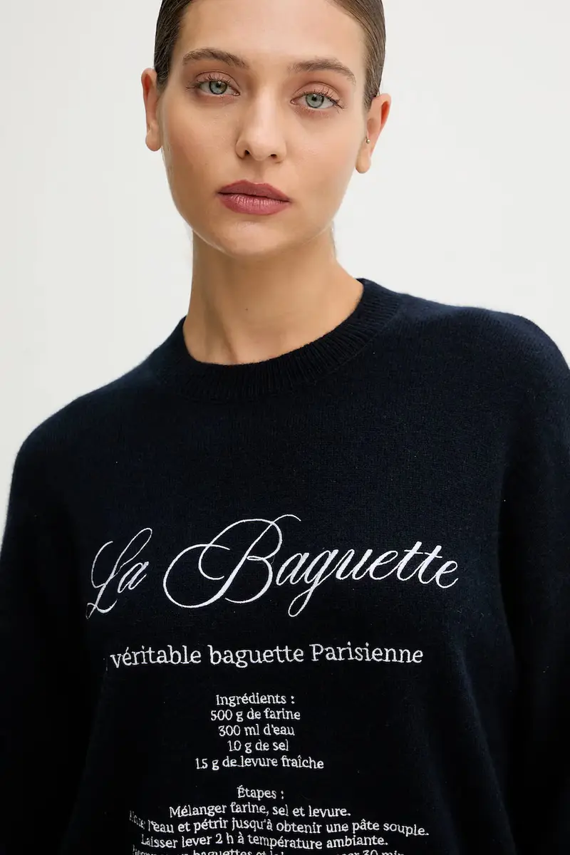 maglione in cachemirie colore blu navy WPR03323 miniatura 4