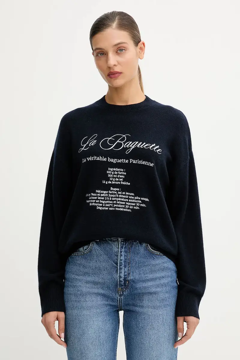 maglione in cachemirie colore blu navy WPR03323