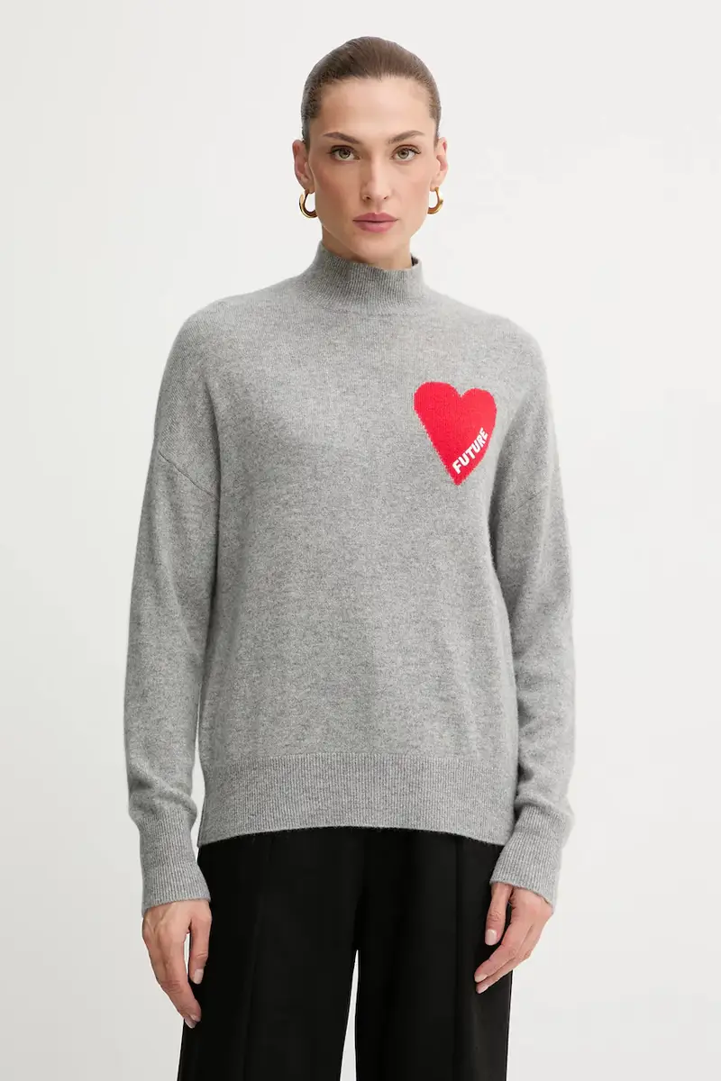 maglione in cachemirie colore grigio WPM00746