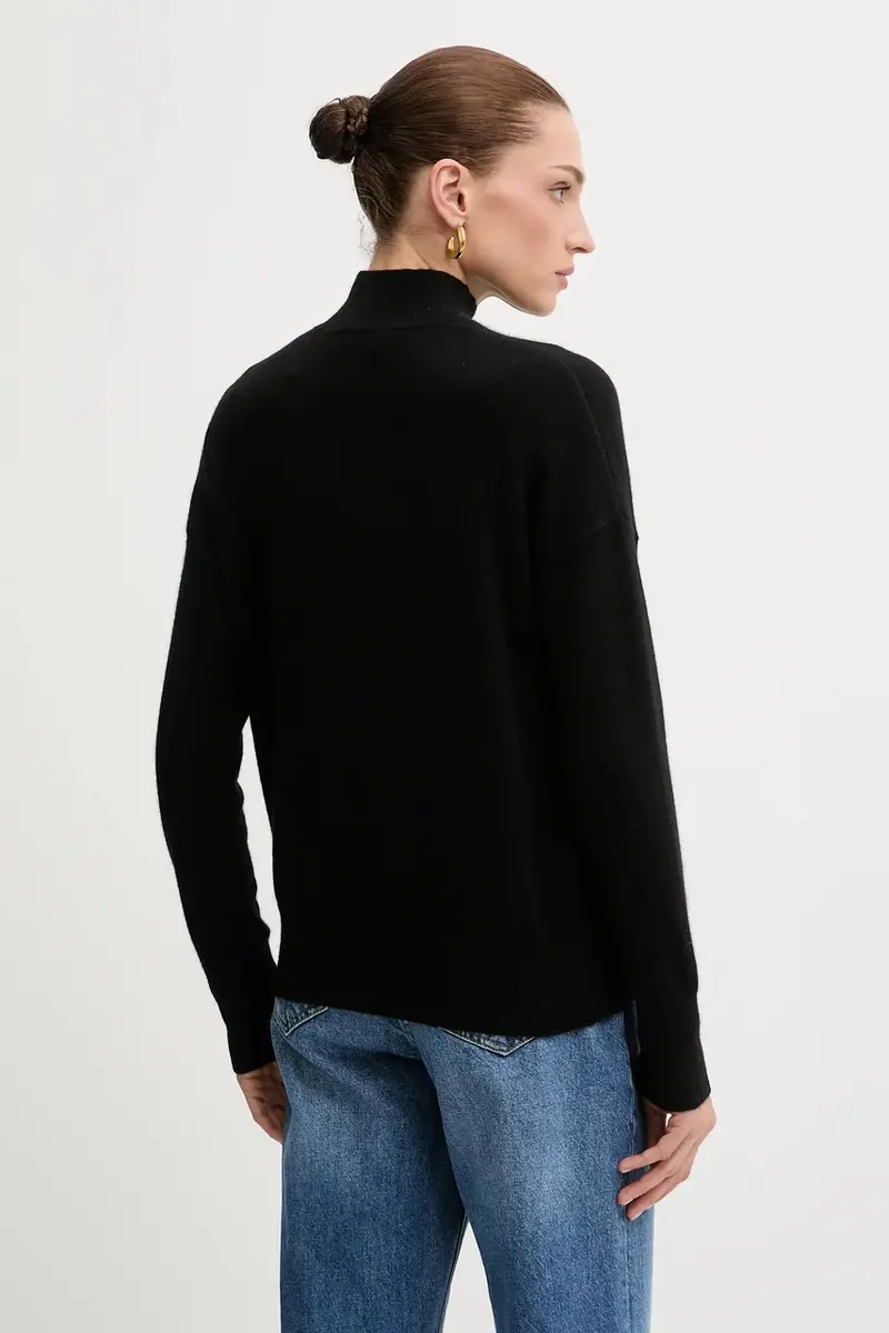 maglione in cachemirie colore grigio WPM00746 Nero miniatura 3