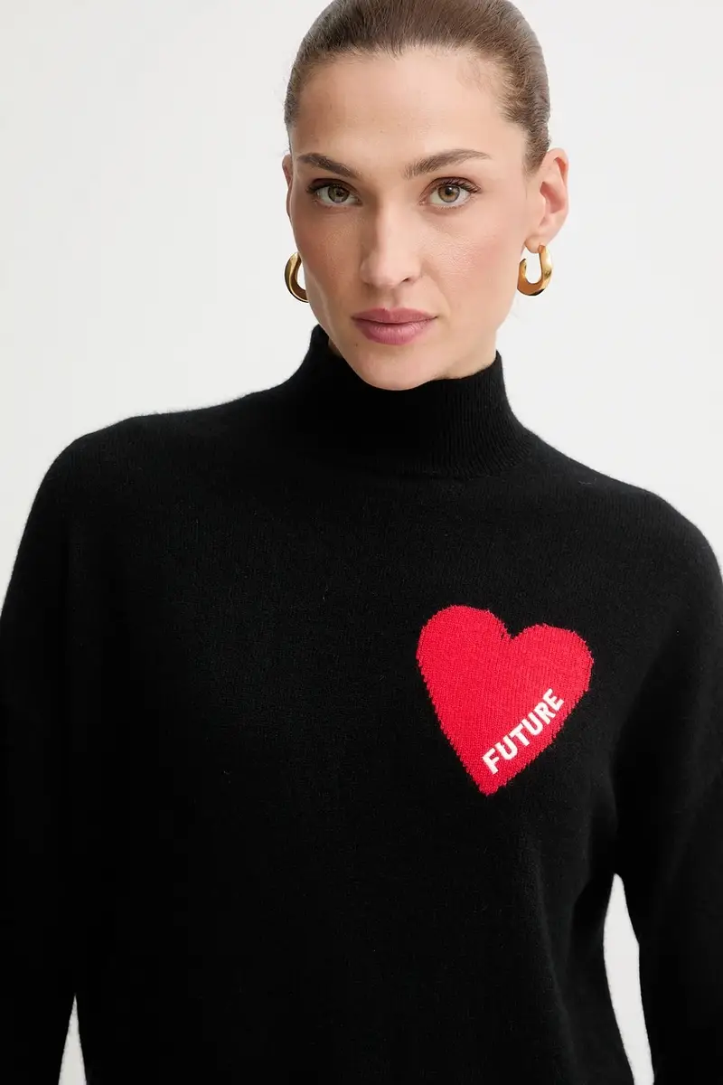 maglione in cachemirie colore grigio WPM00746 Nero miniatura 4