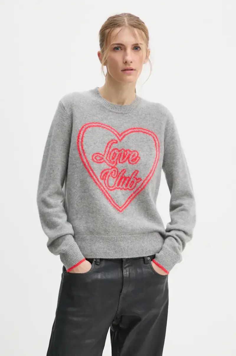 maglione in cachemirie colore grigio WPR02209