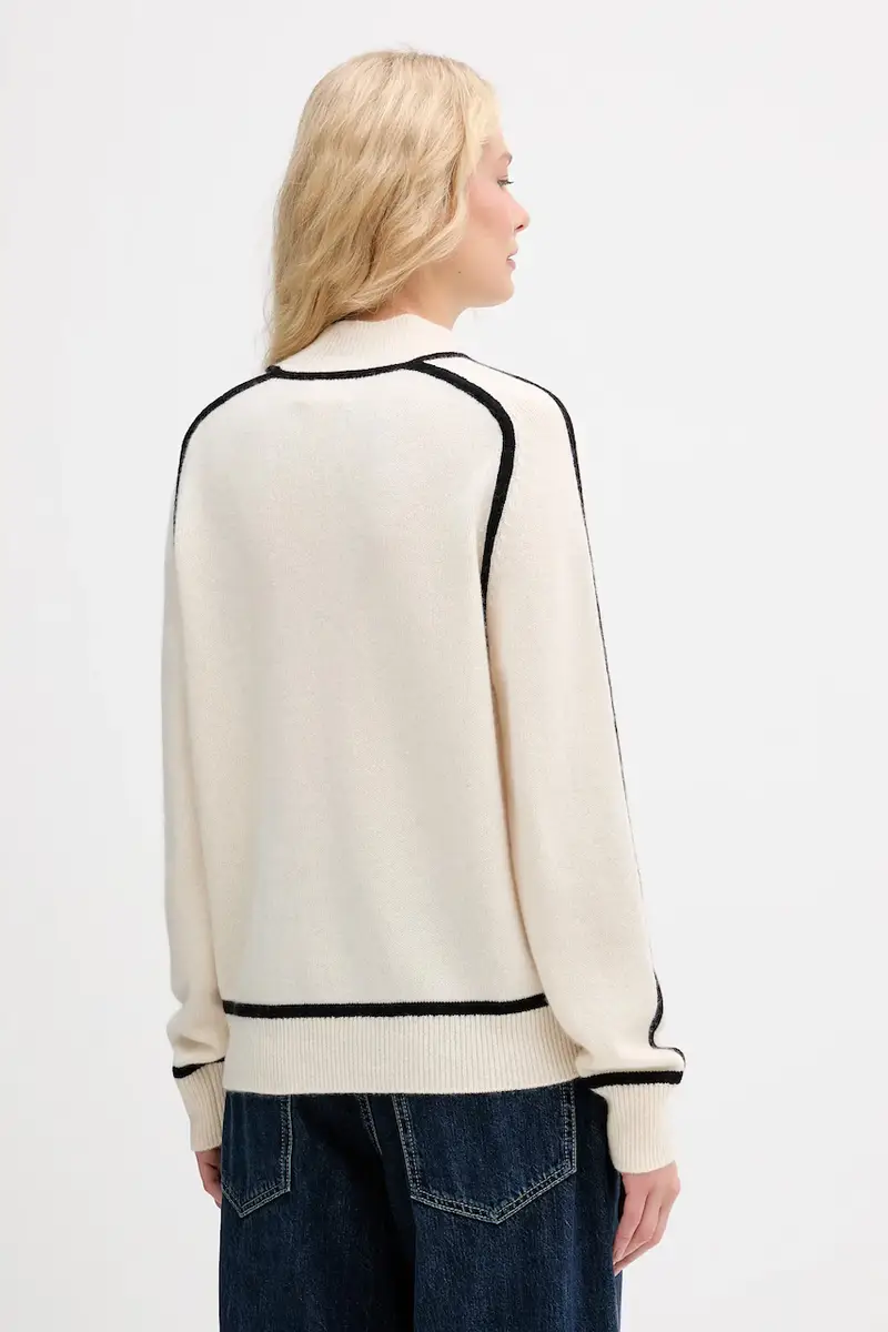 maglione in cachemirie donna colore beige WPM02443 miniatura 3