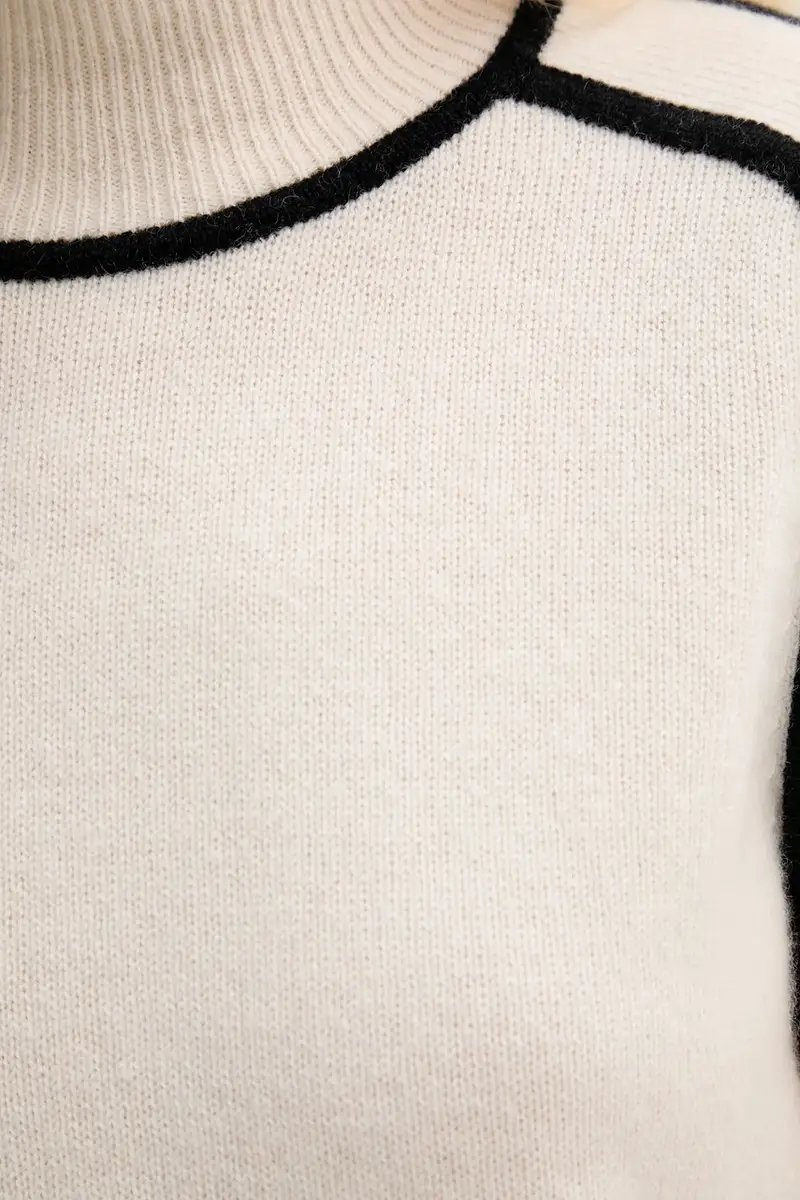 maglione in cachemirie donna colore beige WPM02443 miniatura 5