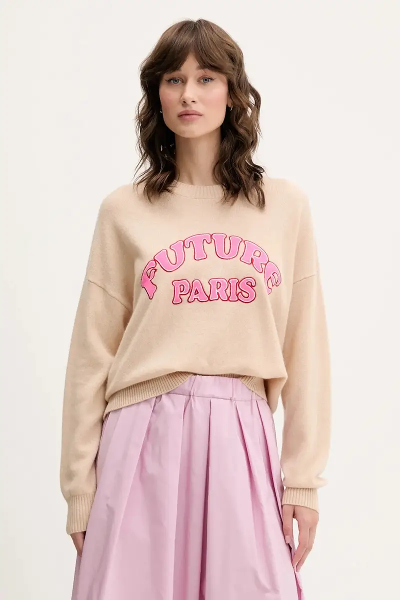 maglione in cachemirie donna colore beige WPR02645