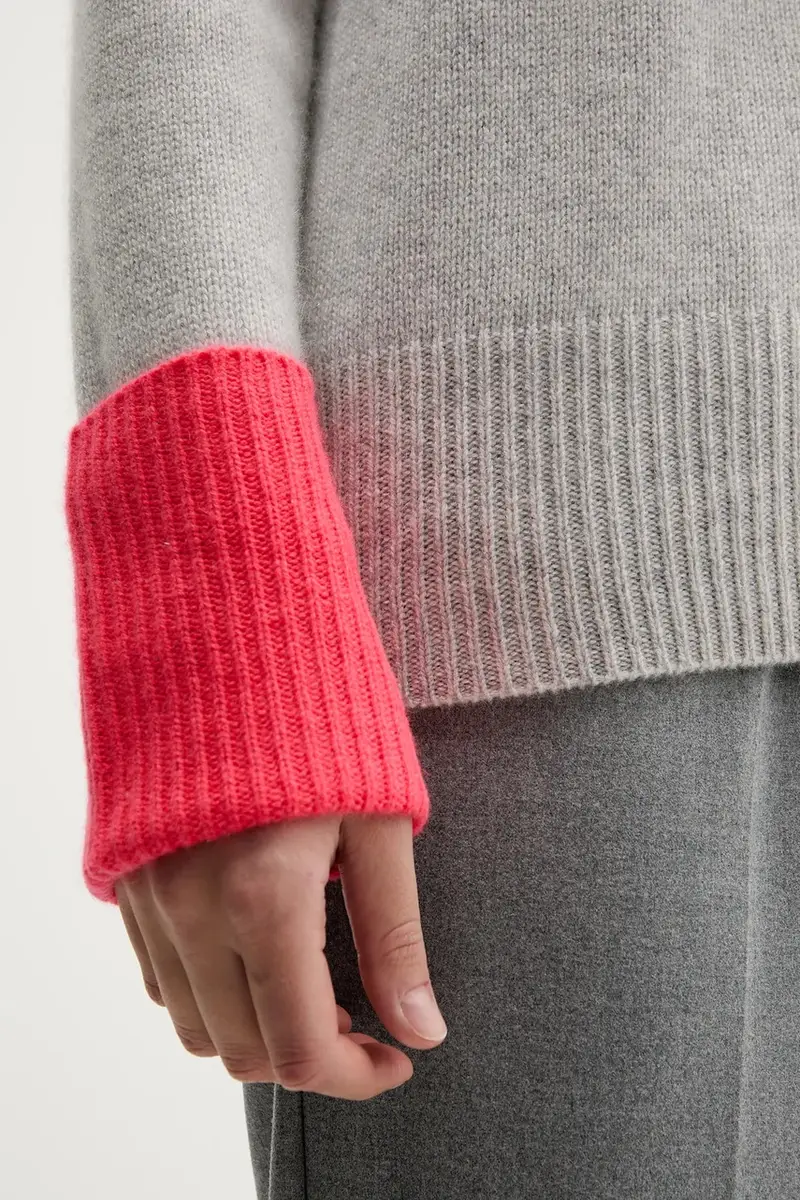 maglione in cachemirie donna colore grigio WPL02189 miniatura 5