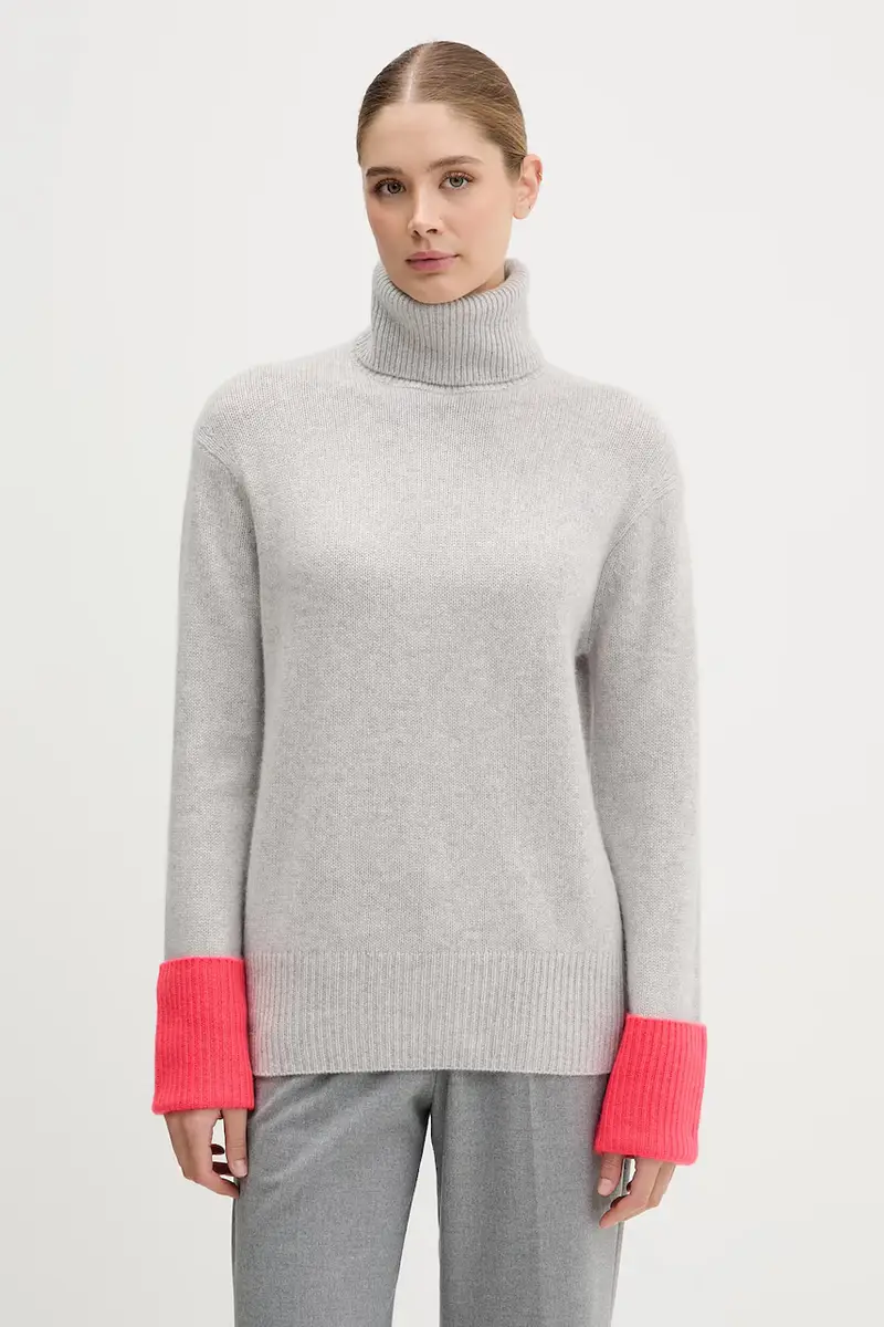 maglione in cachemirie donna colore grigio WPL02189