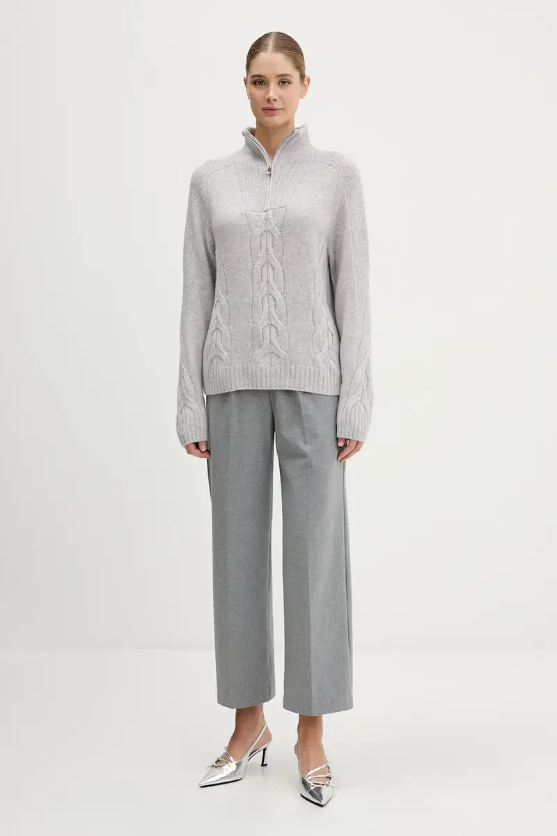 maglione in cachemirie donna colore grigio WPM03277 miniatura 2