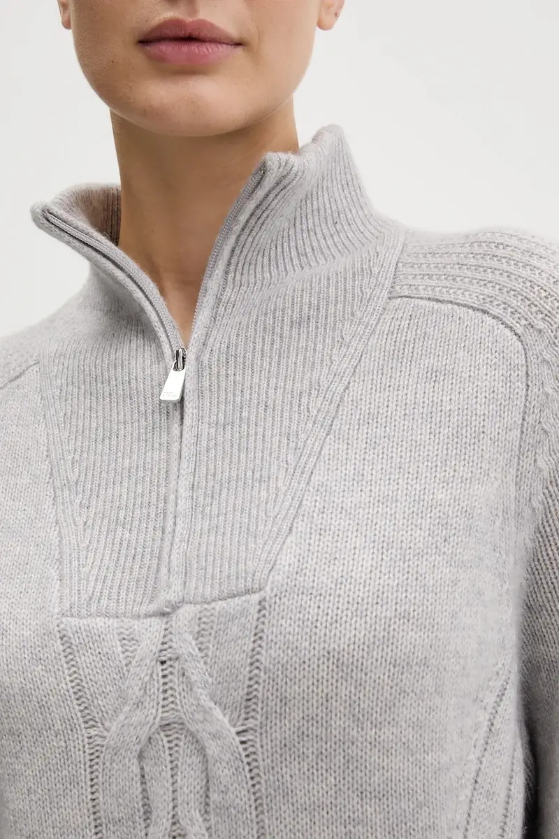 maglione in cachemirie donna colore grigio WPM03277 miniatura 5