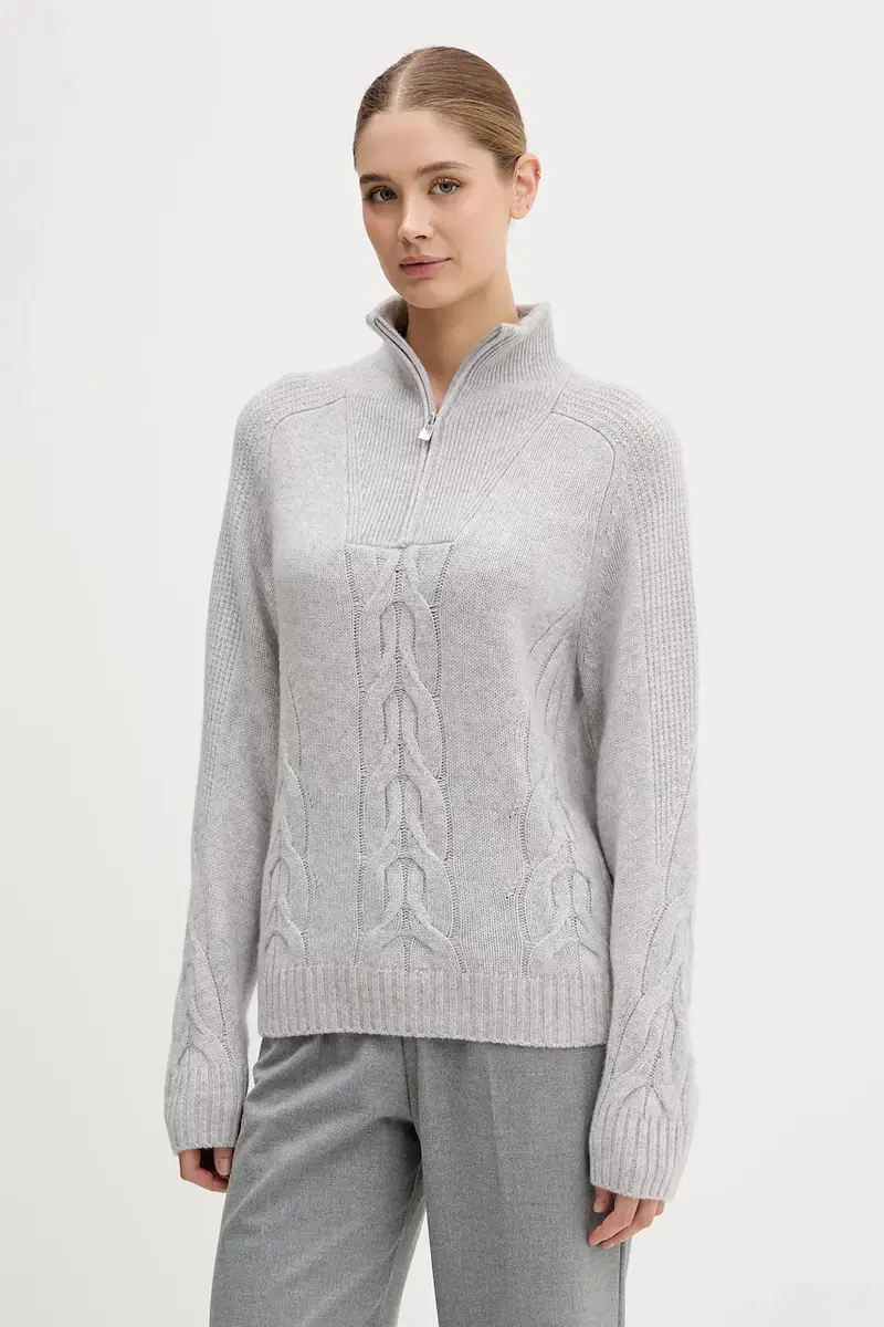 maglione in cachemirie donna colore grigio WPM03277