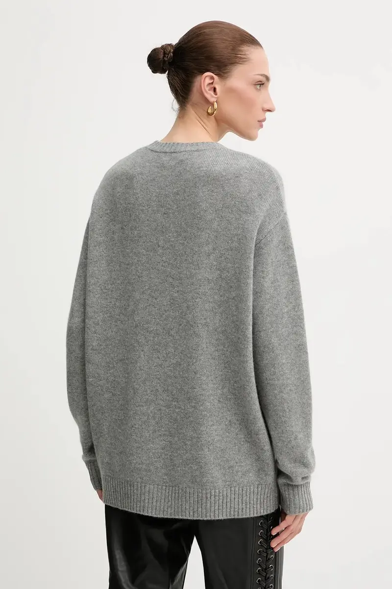 maglione in cachemirie donna colore grigio WPR03293 miniatura 3