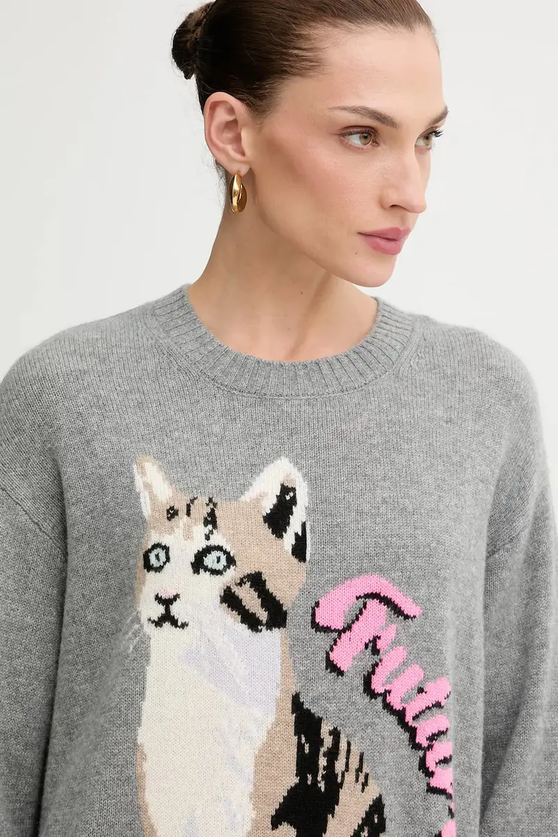 maglione in cachemirie donna colore grigio WPR03293 miniatura 4