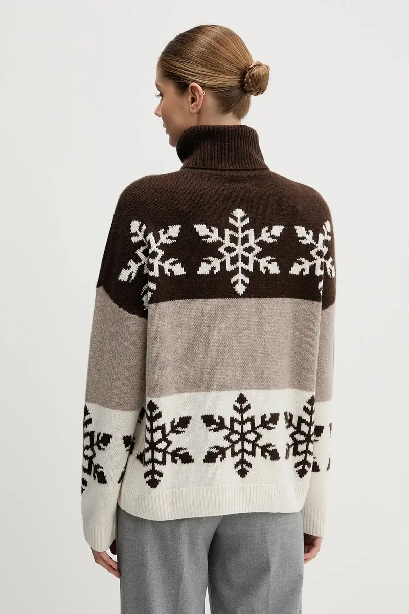 maglione in cachemirie donna colore marrone WPL03334 miniatura 3