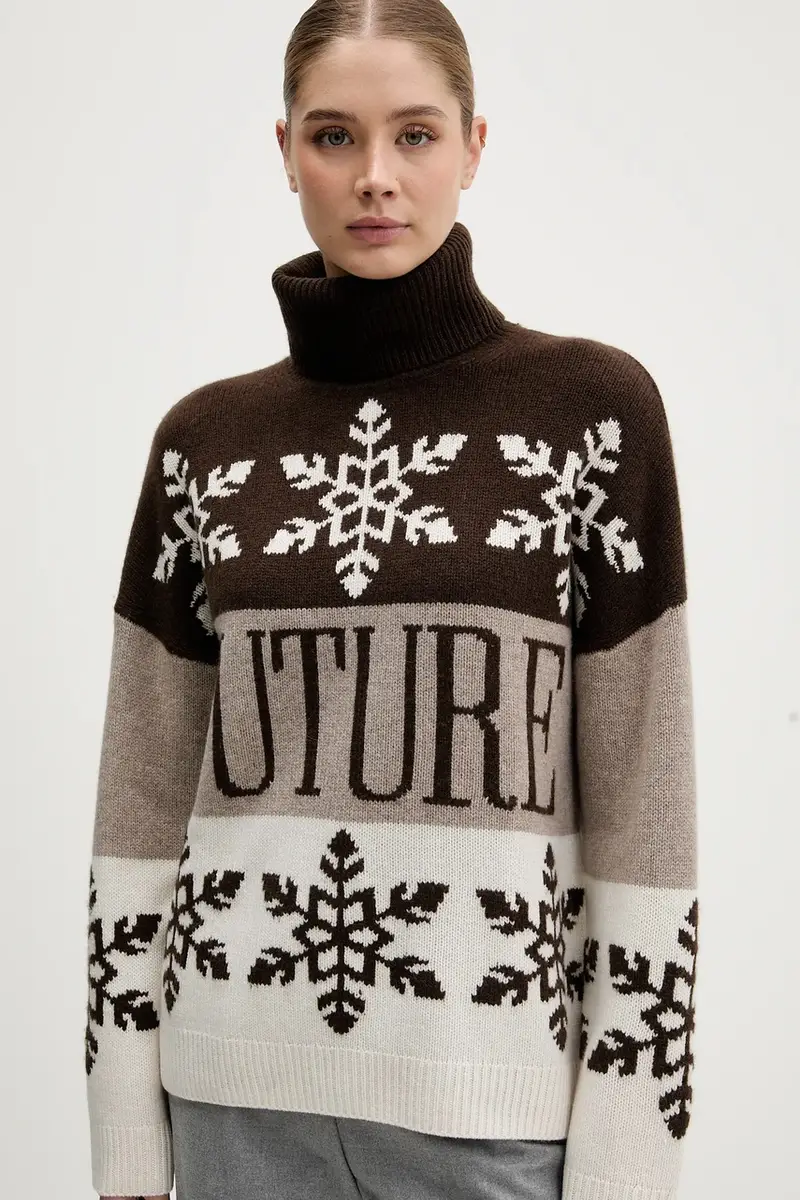 maglione in cachemirie donna colore marrone WPL03334 miniatura 4