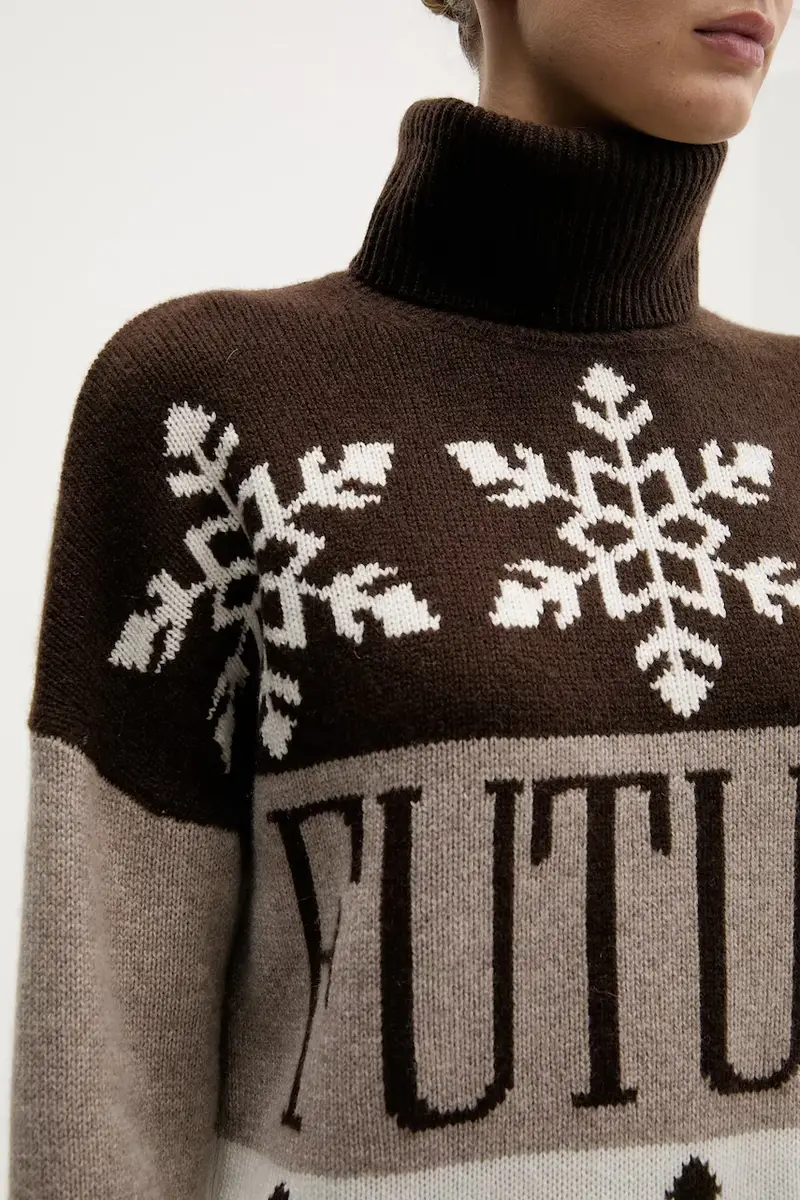 maglione in cachemirie donna colore marrone WPL03334 miniatura 5