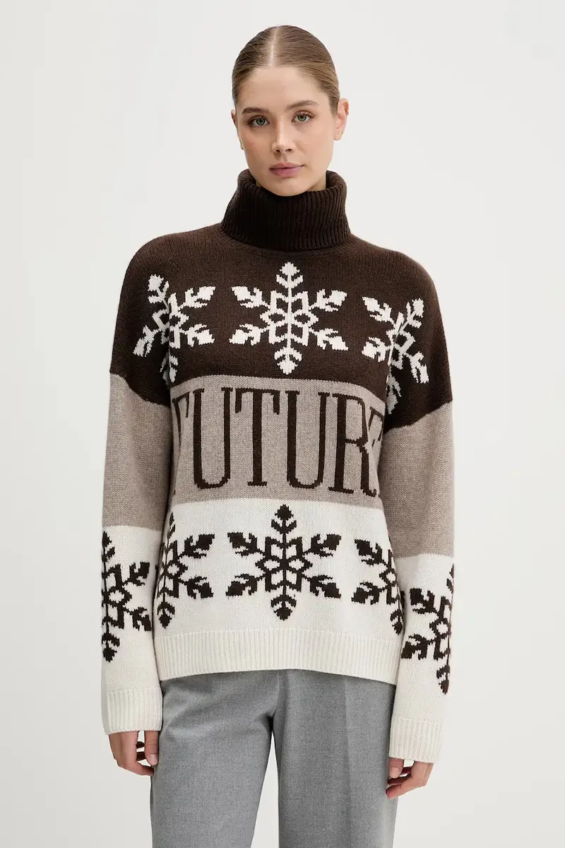 maglione in cachemirie donna colore marrone WPL03334